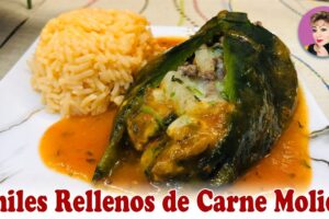 Deliciosos chiles rellenos de carne molida sin capear: una receta fácil y sabrosa